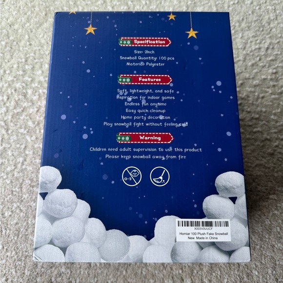 BRAND NEW NEVER OPENED Indoor snowball fight 100pcs - Picture 2 of 3